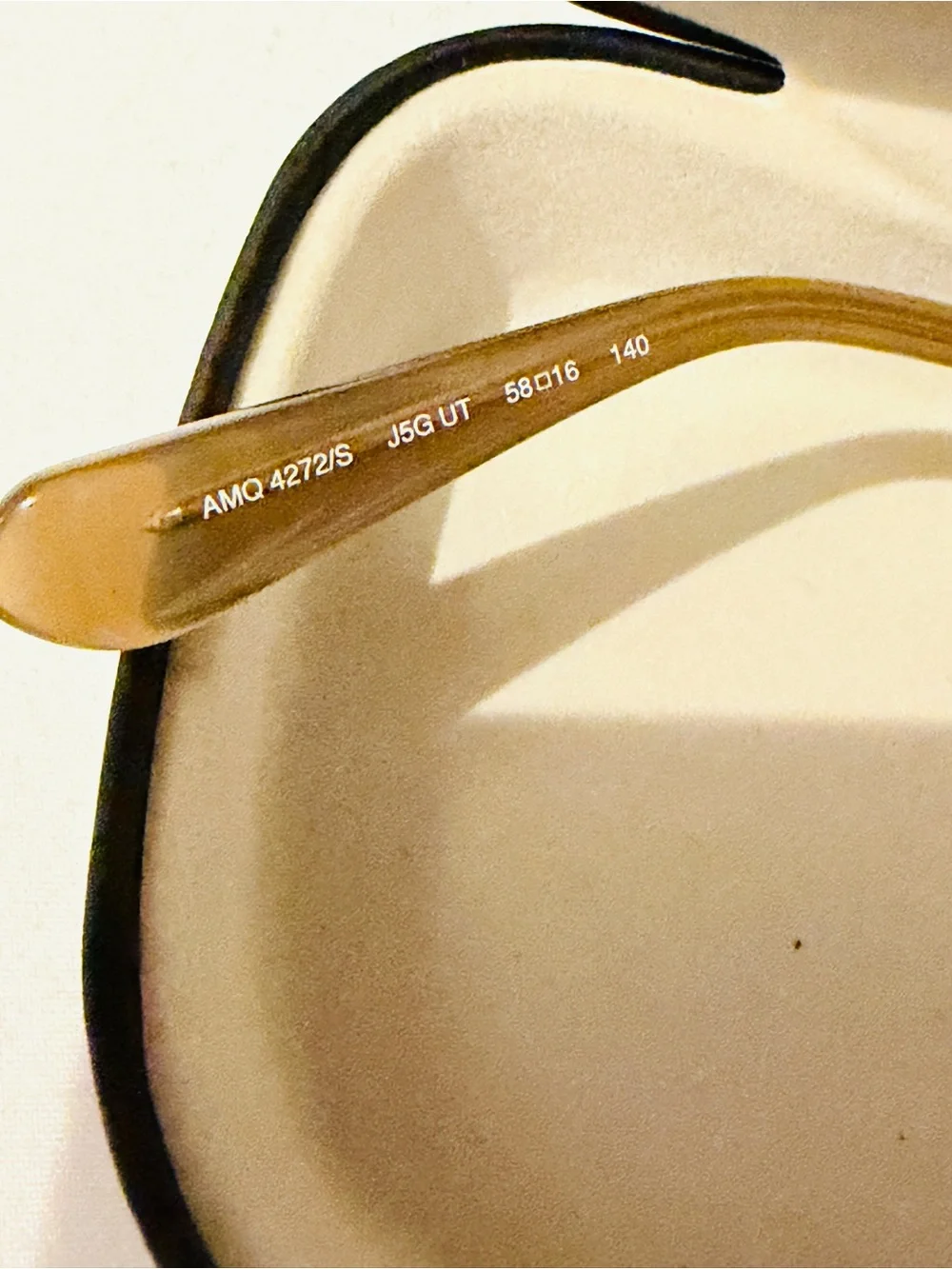 Alexander McQueen Gold Frame Sunglasses with Brown Gradient Lenses